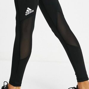 Adidas training tech fit high rise black leggings size L